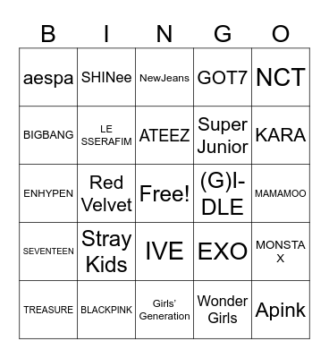 K- Bingo Card