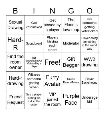 Rec Room Bingo (The Black Cat Edition) Bingo Card