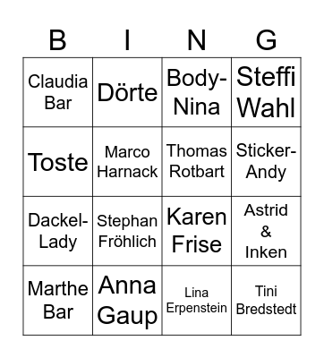 Surfcup Bingo Card