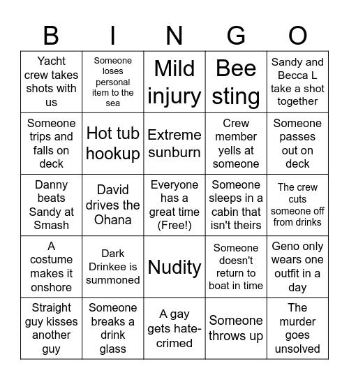 Ohana Bingo 2025 Bingo Card