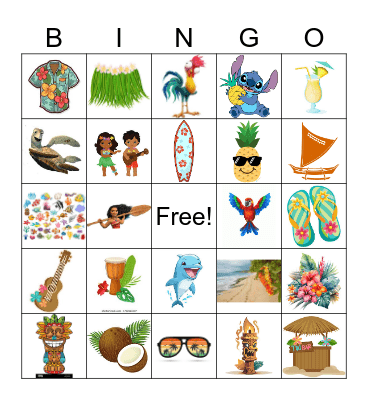 Aloha Bingo Card