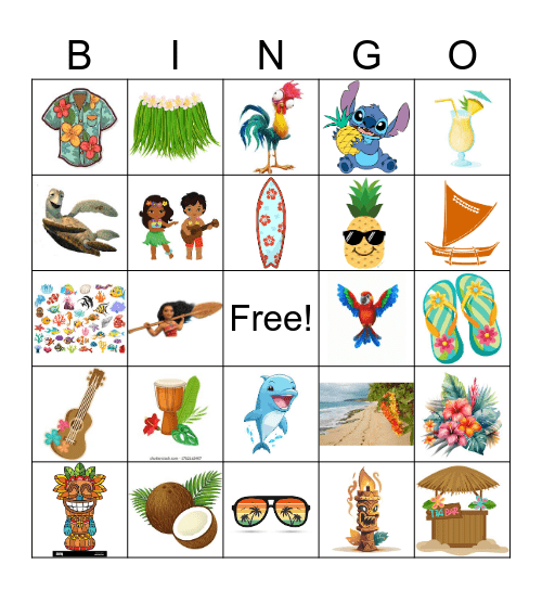 Aloha Bingo Card
