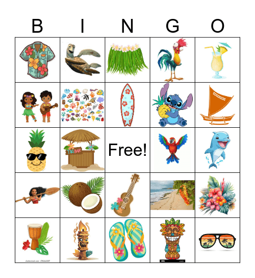 Aloha Bingo Card