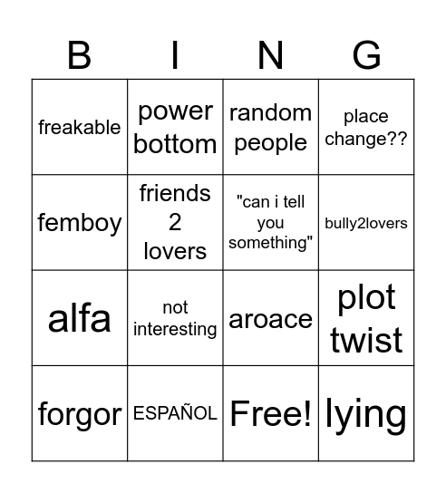 CAI BINGO Card
