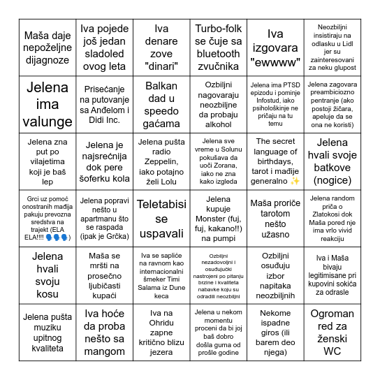 Teletabisi Ελλάδα Bingo Card