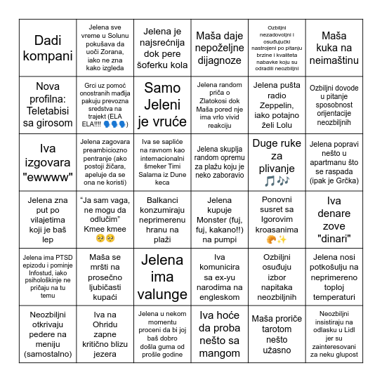Teletabisi Ελλάδα Bingo Card