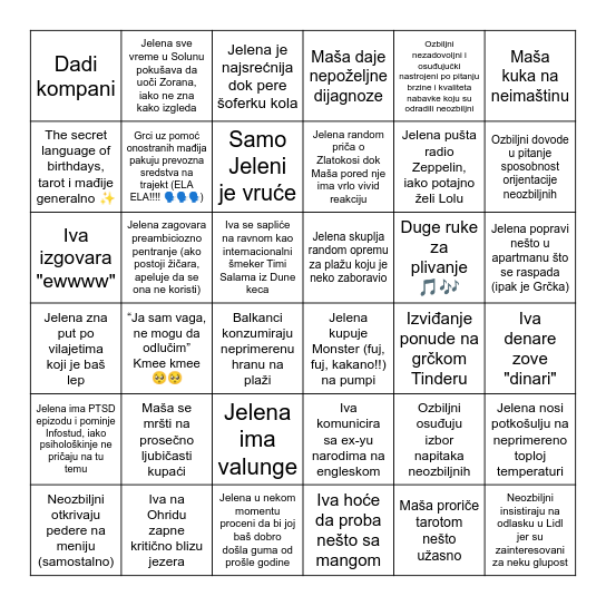 Teletabisi Ελλάδα Bingo Card