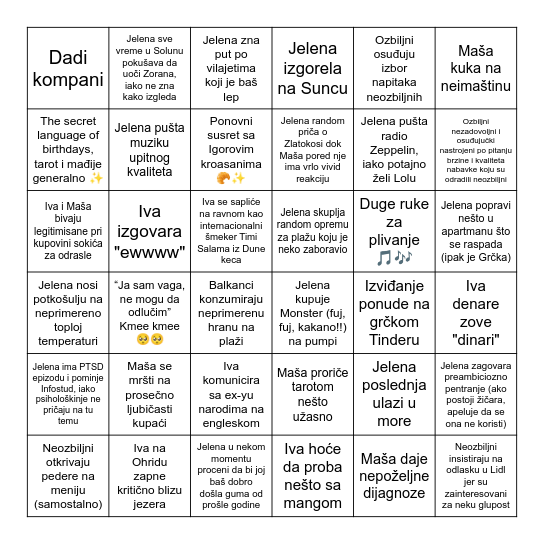Teletabisi Ελλάδα Bingo Card