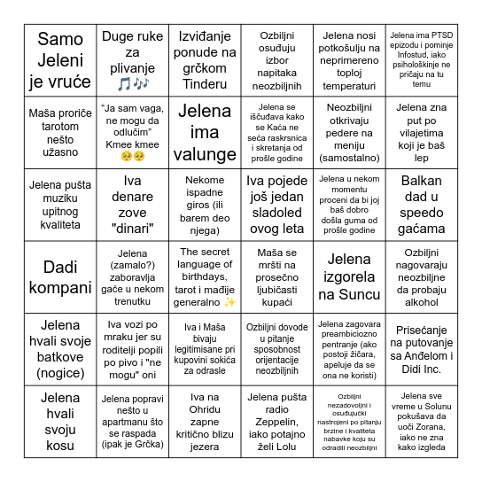 Teletabisi Ελλάδα Bingo Card