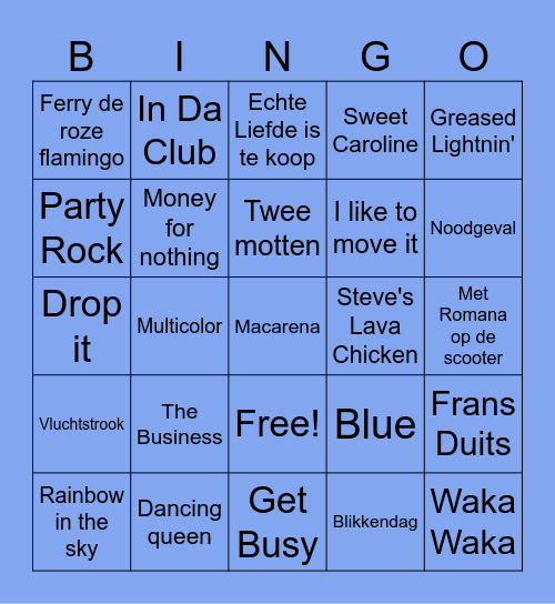 Tijs 18 jaar Bingo Card