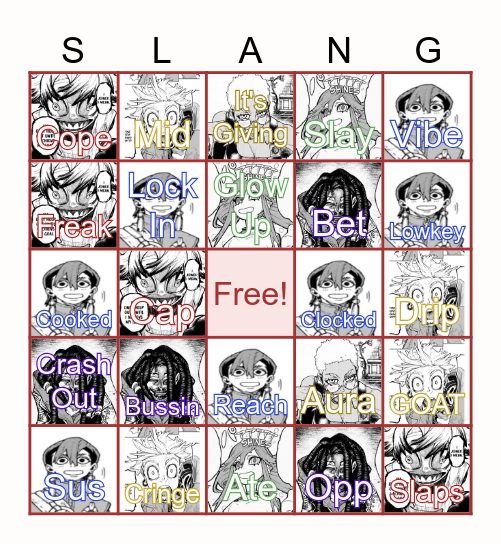 Gachiakuta Brainrot Bingo Card