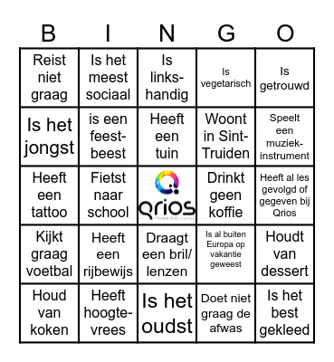 Welke cursist? Bingo Card
