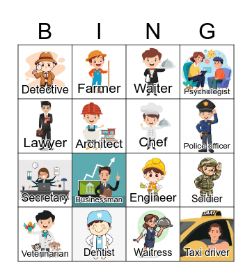OCCUPATIONS Bingo Card