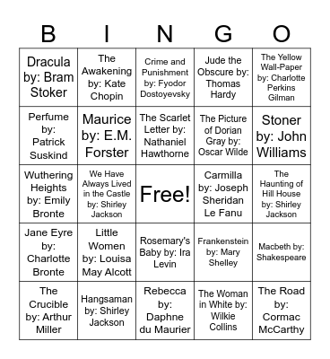 Fall Classics Bingo Card