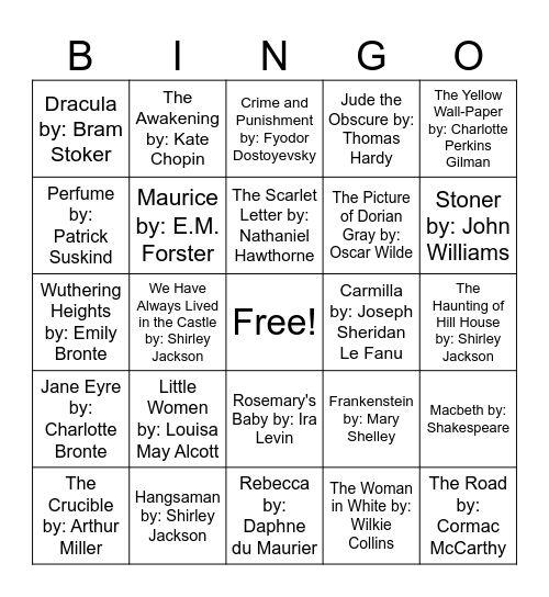 Fall Classics Bingo Card
