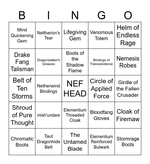 Cowgirlie BWL bingo Card