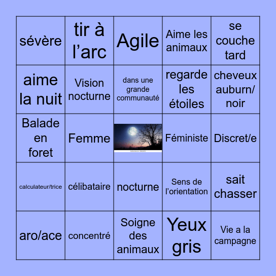 Cabine 7 : Artémis (chasseresses) Bingo Card