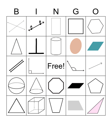 Geometry Review Bingo Card