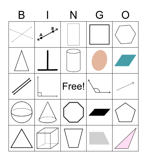 Geometry Review Bingo Card