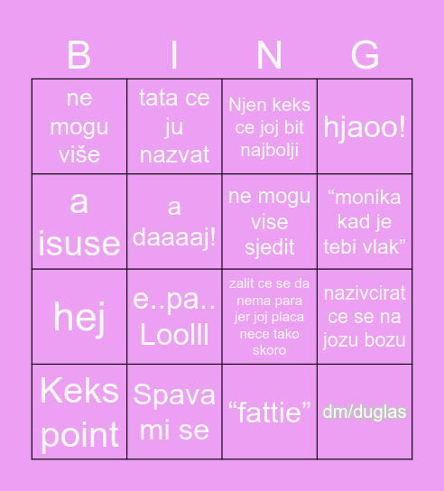 Leona BINGO Card