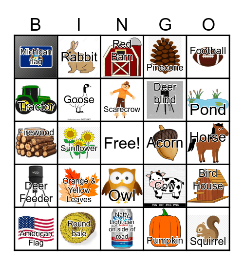 Hayride Bingo! Bingo Card