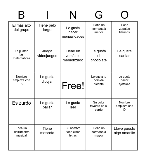 Encuentra a Alguien Que... Bingo Card