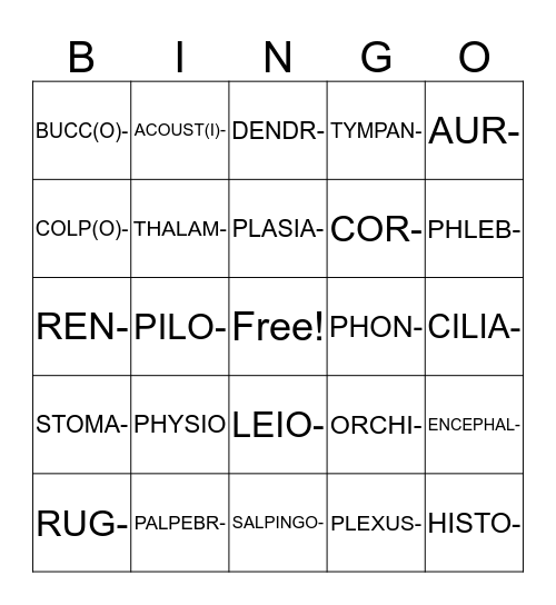 DEAN VAUGHN 6 Bingo Card