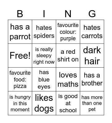 Find someone who... Bingo Card