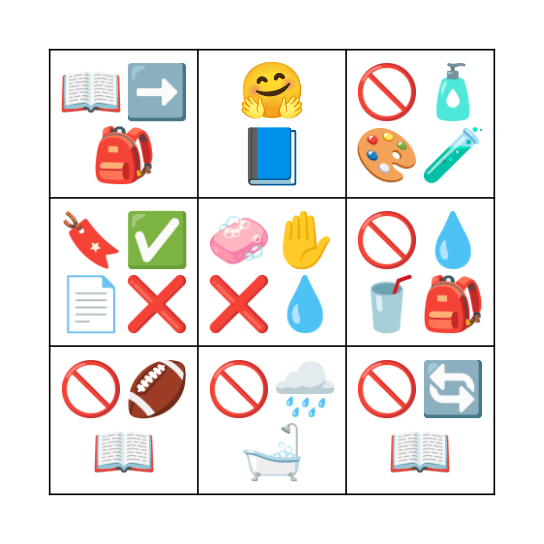 Book Care Bingo Card