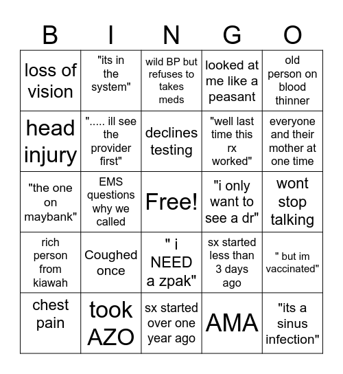 JI Bingo Card