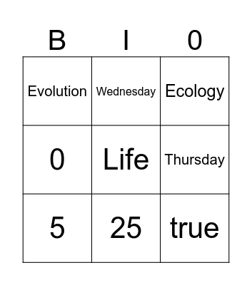 Sylli Bingo Card