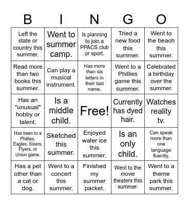 Digital Art Bingo Card