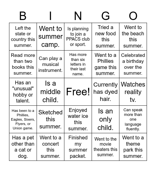 Digital Art Bingo Card