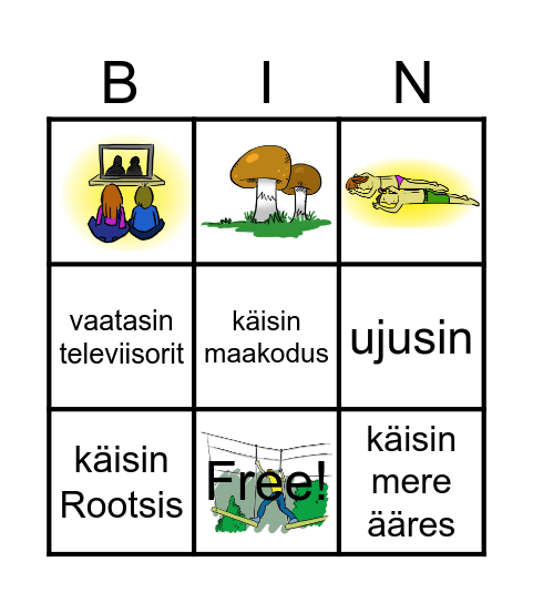 Mida sa suvel tegid? Bingo Card