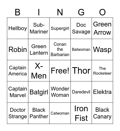 CHASE EAW Bingo Card