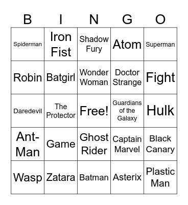 CHASE EAW Bingo Card