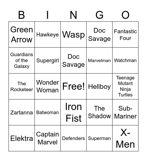 CHASE EAW Bingo Card