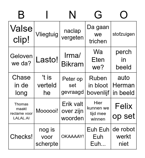 Waiko Bingo Card