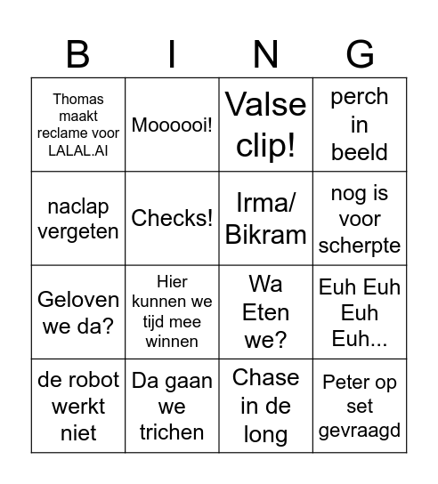 Waiko Bingo Card