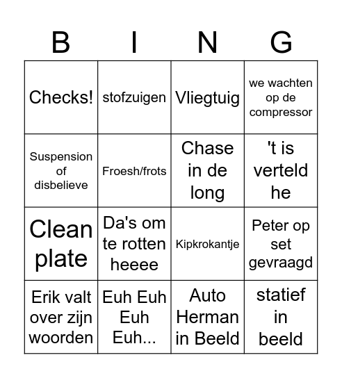 Waiko Bingo Card