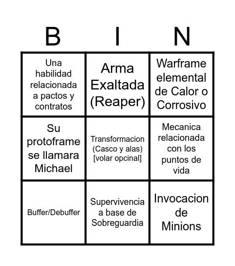 Showcase de Uriel Bingo Card