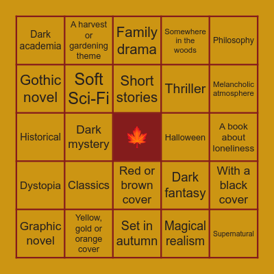 It's Autumn! Bingo Card