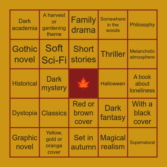 It's Autumn! Bingo Card