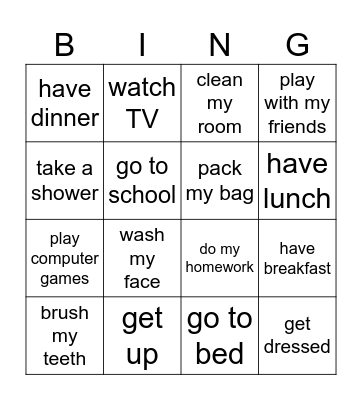 Unit 5 Bingo Card
