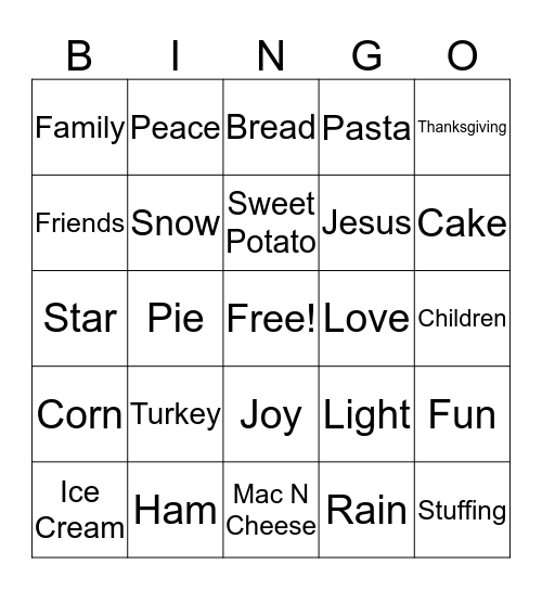 Lets Play Bingo Card