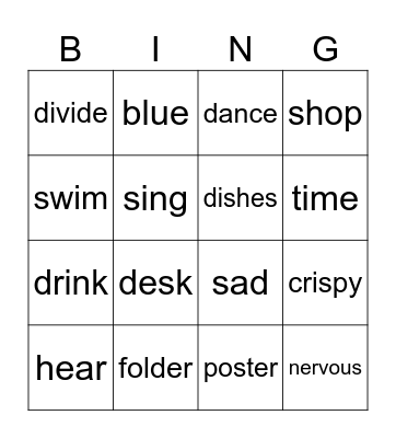 Bingo Parts Bingo Card