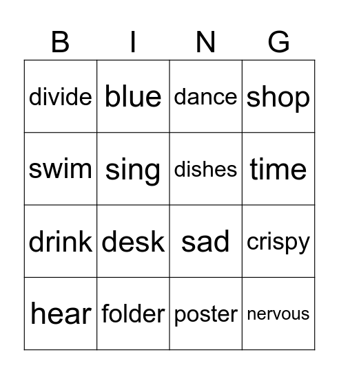 Bingo Parts Bingo Card