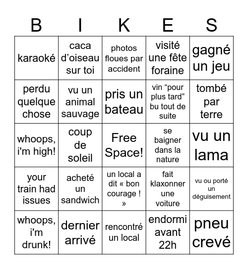 Bicycle Day Bingo 2025 Bingo Card