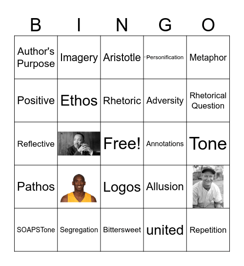 Unit 1A Test Review Bingo Card