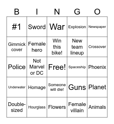 COMIC BINGO Card